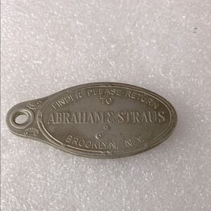 Vintage Abraham & Straus Brooklyn N.Y. Key Fob 32593M